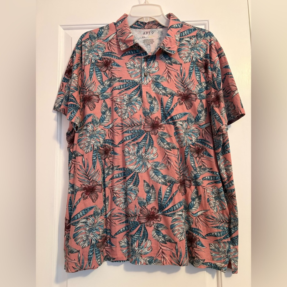 📣‼️ 5 for $25! 📣‼️ Apt. 9 Tropical Pink and Blue Men's Shirt